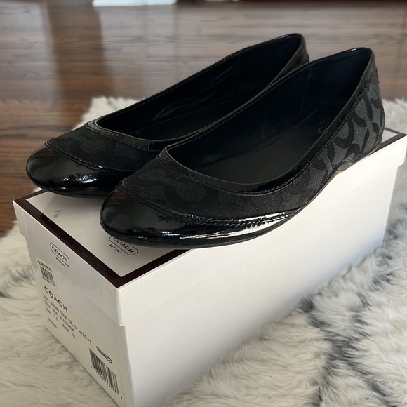 Coach Shoes - Coach black flats, size 7, gently used